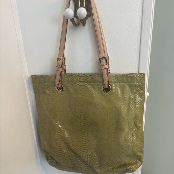 Vintage Michael Kors green snake leather tote bag - Picture 5 of 10